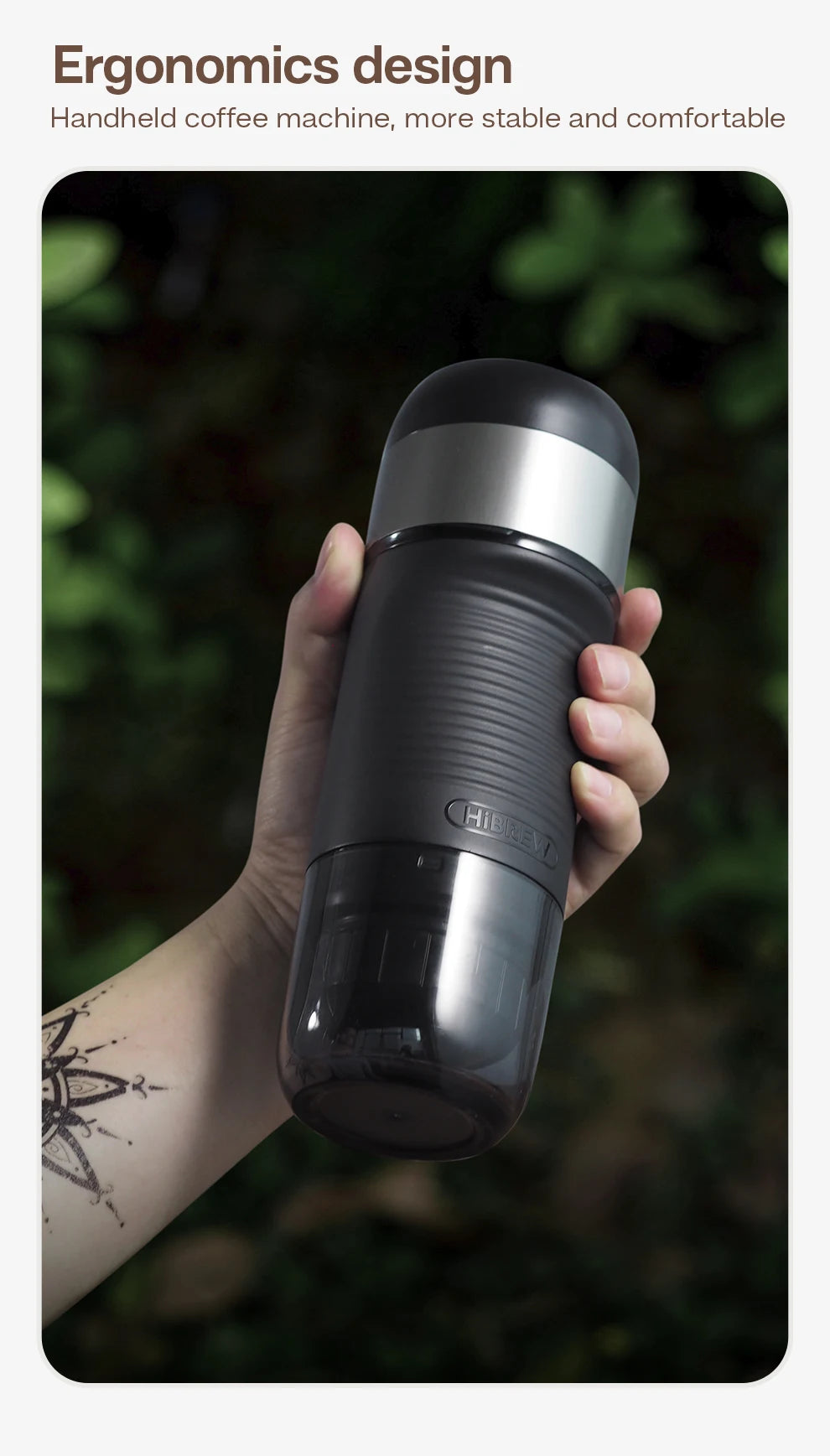 HiBREW Portable Espresso Coffee Machine For Car And Home 12V