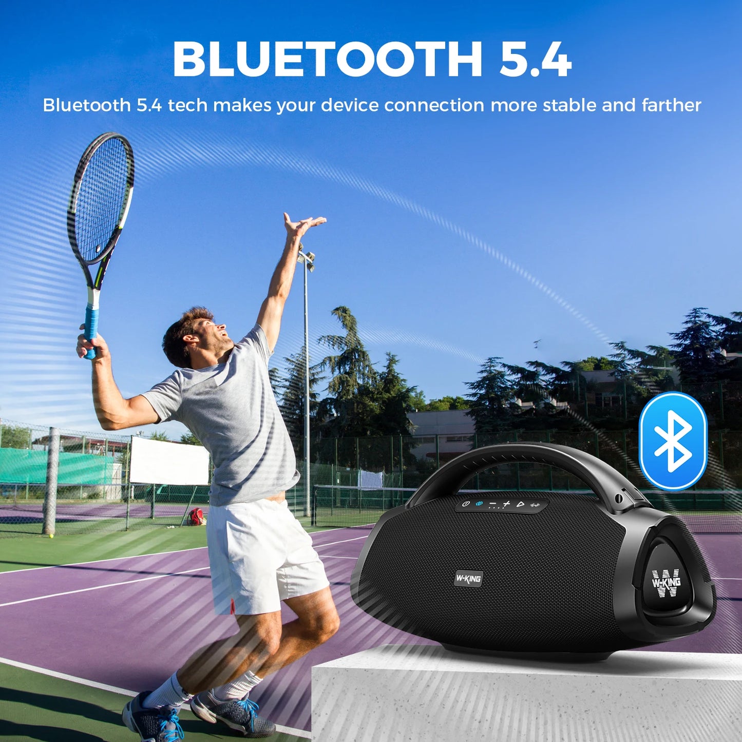 W-King D20 Portable Bluetooth Speaker With Massive Bass Waterproof Design