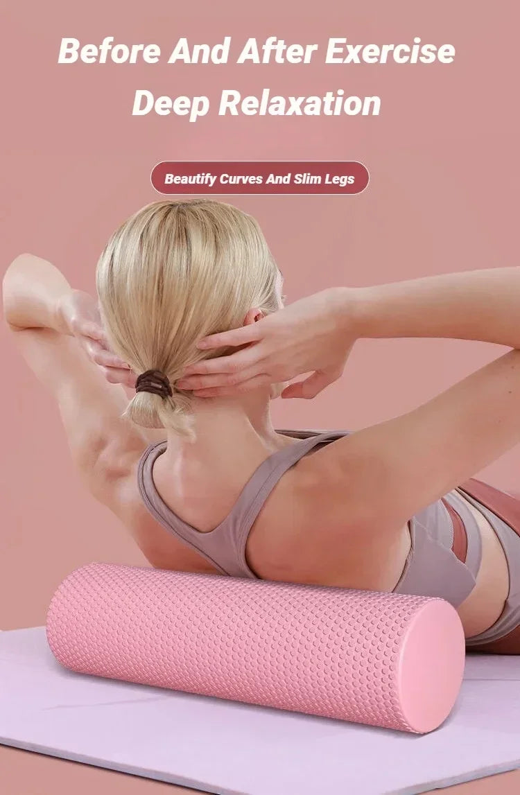 Hexagonal EVA Foam Yoga Roller With 3D Massage Nodes
