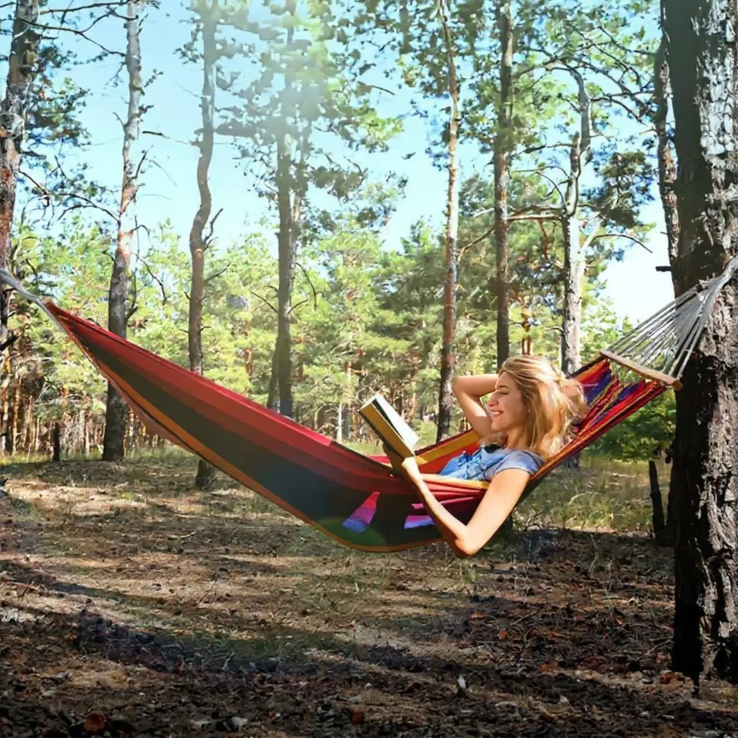 Gyroor Adjustable Outdoor Stand Hammock With Storage Bag For Relaxation