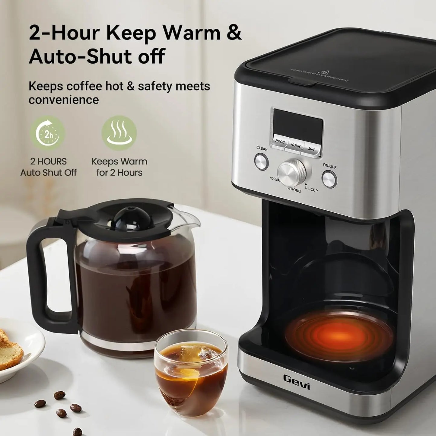 Programmable 14 Cup Drip Coffee Maker With Auto Shutoff