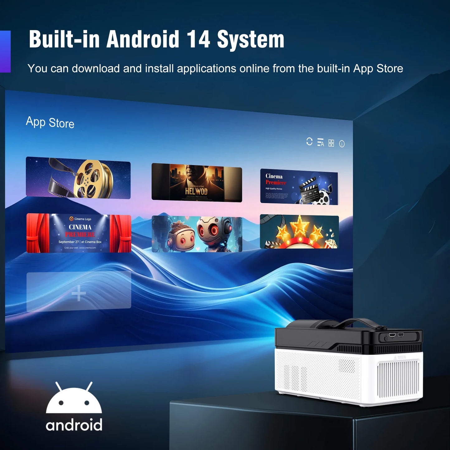 Magcubic HY450 Ultra Short Throw Projector 900ANSI 1080P Home Theater