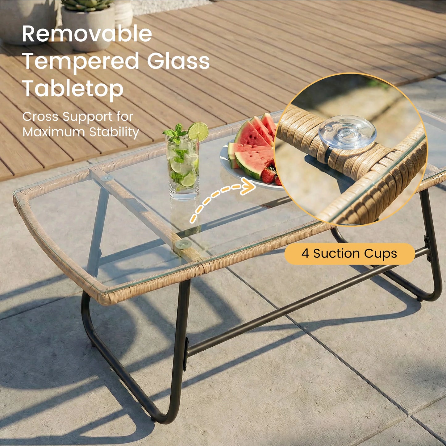 Turn your outdoor space into a resort-style retreat with this durable 4-piece wicker patio set, built for comfort, style, and lasting outdoor performance.