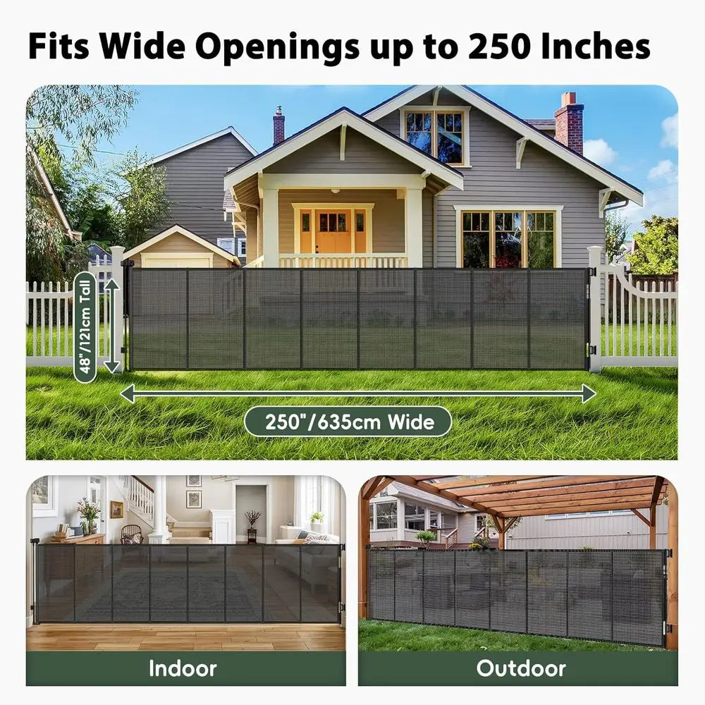 Retractable Baby And Dog Gate Extra Wide Tall Safety Barrier