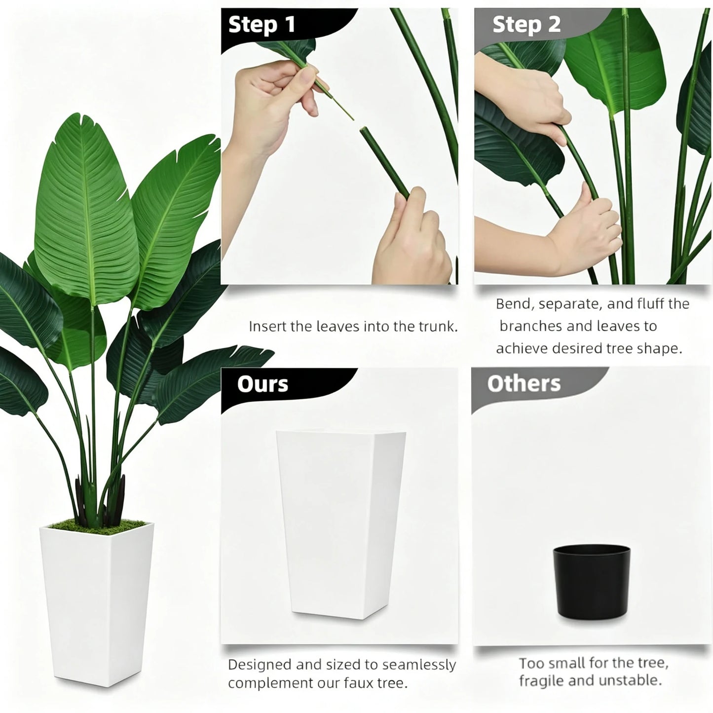 Olitree Bird of Paradise Artificial Palm Tree Indoor Home Decor