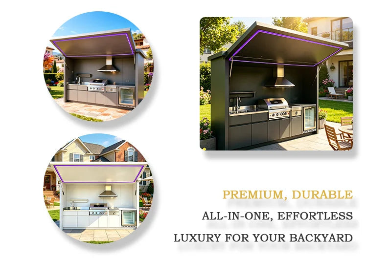 Outdoor Kitchen Cabinet 304 Stainless Steel Fully Equipped