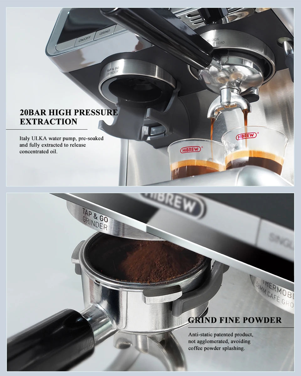 HiBREW Barista Pro 20Bar Espresso Machine With Full Cafe Kit