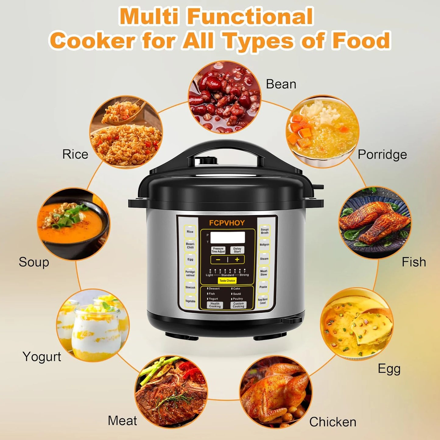 Electric Pressure Cooker 9 In 1 Stainless Steel 304 Liner