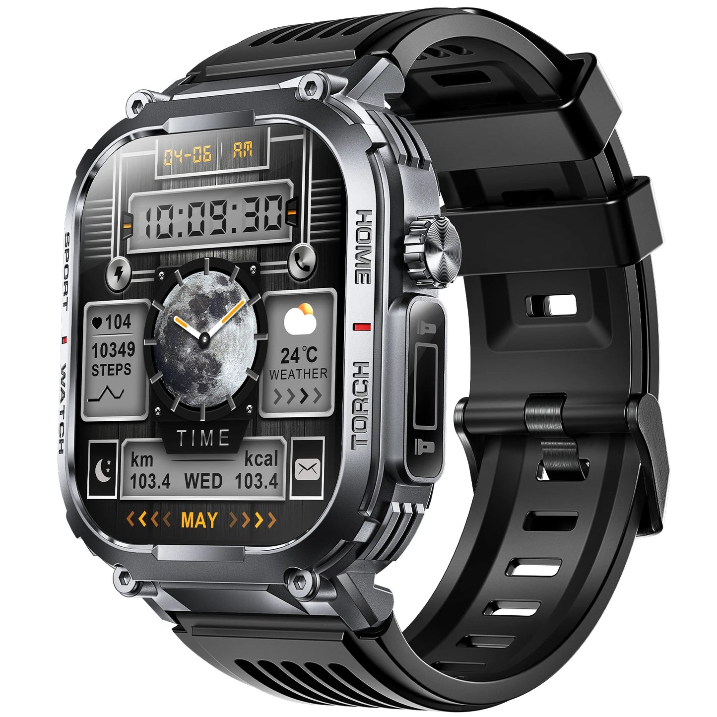 LaNikar Smart Watch Men 3ATM Waterproof Heart Rate Fitness Tracker