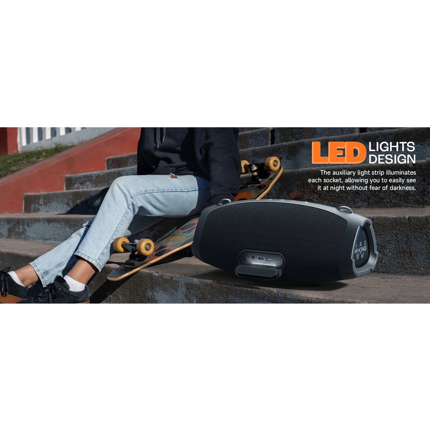 W-King X10 Bluetooth Speaker 120W Portable Waterproof Outdoor Party Subwoofer