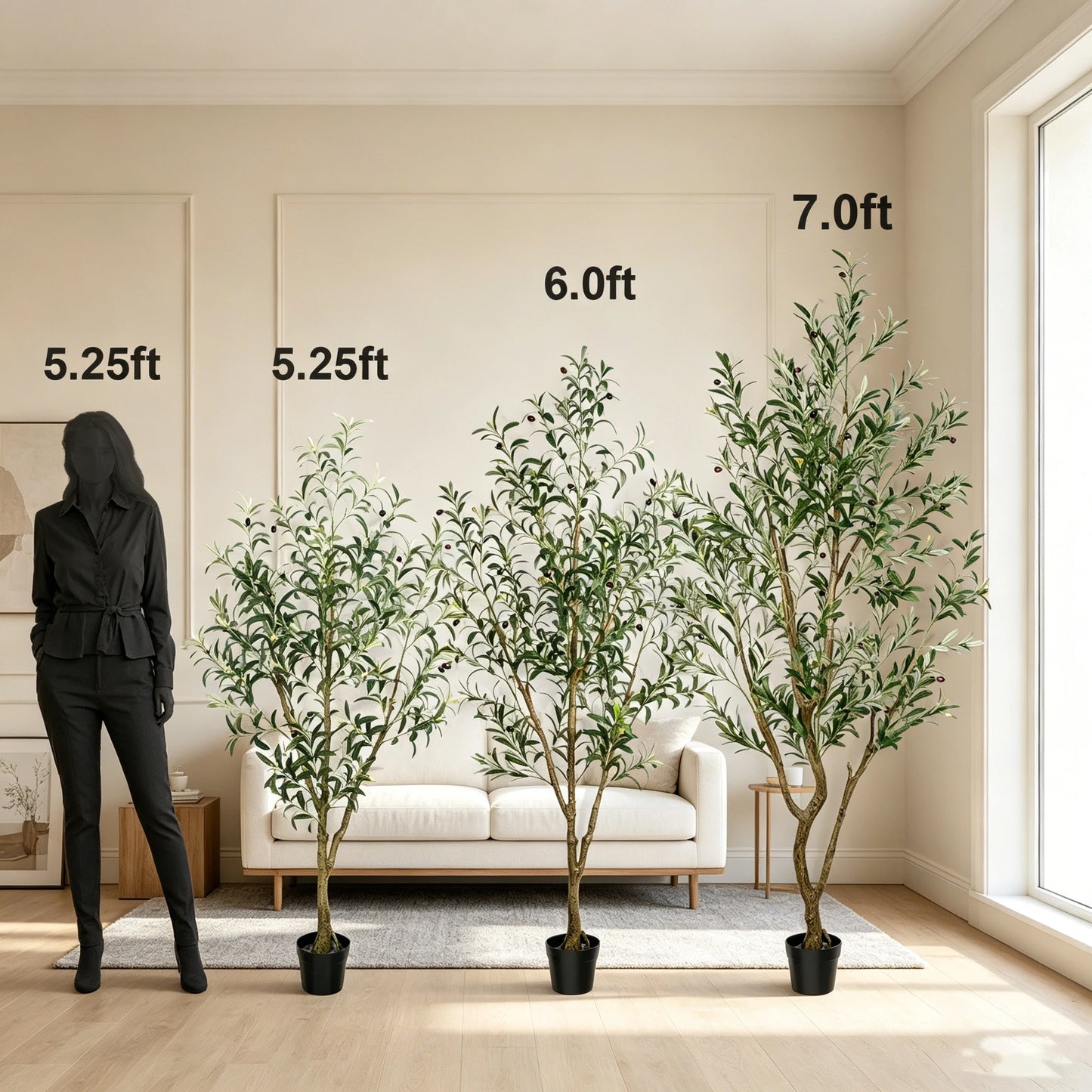 Artificial Olive Tree Indoor Floor Plant With Lifelike Fruits