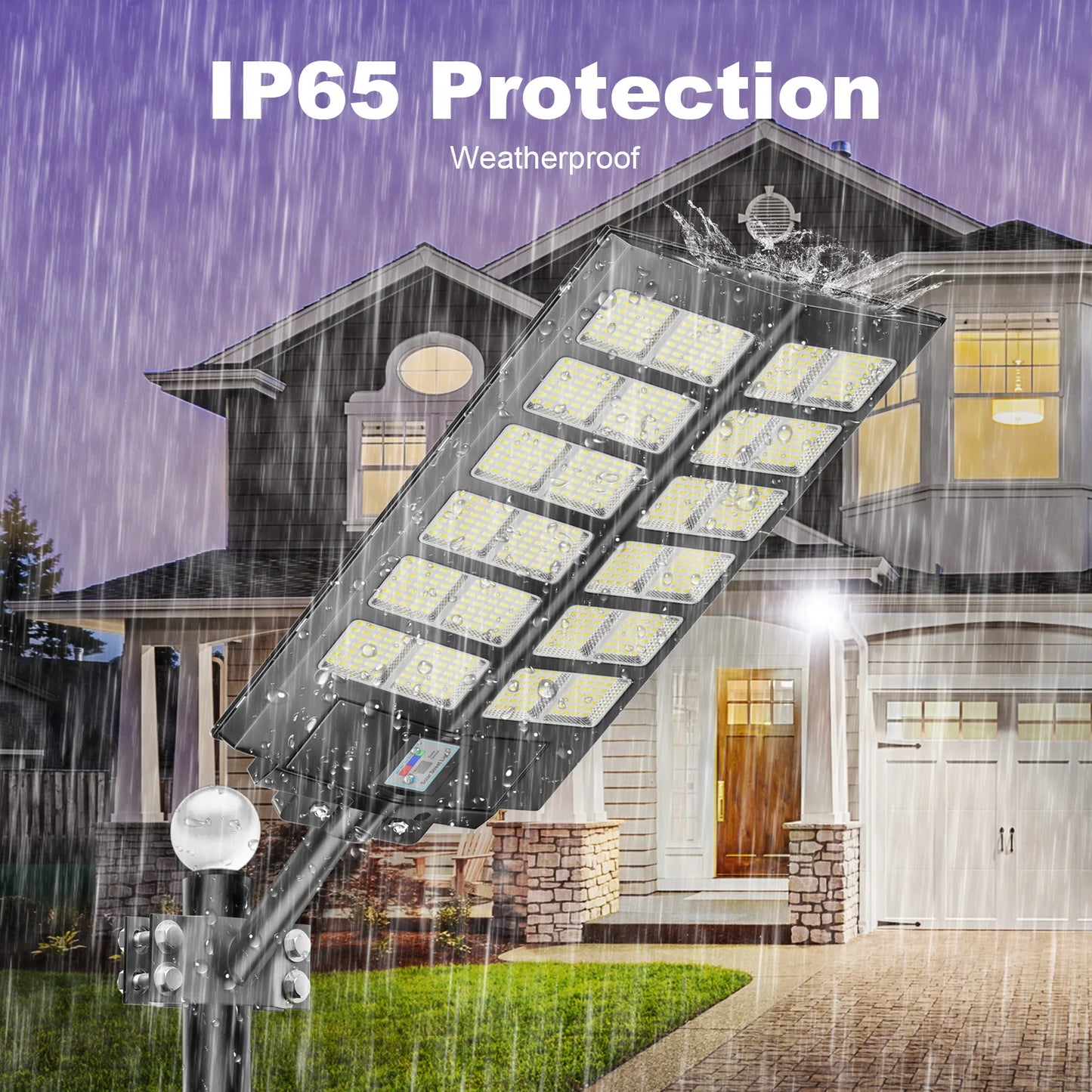 2-Pack 5000W Solar Street Lights Outdoor Motion Sensor And Remote