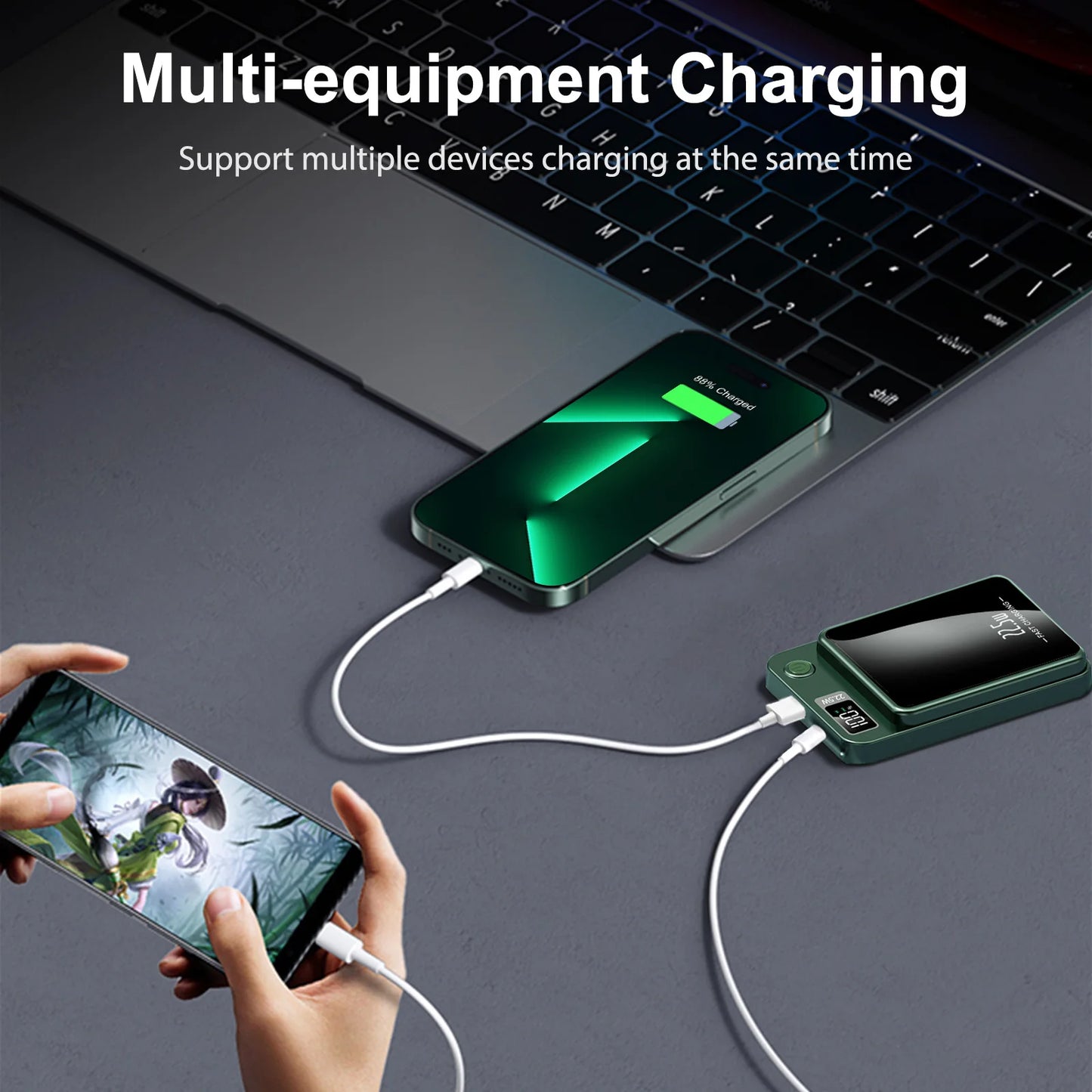 Wireless Magnetic Power Bank 22.5W Charging 10000mAh Led Display Portable