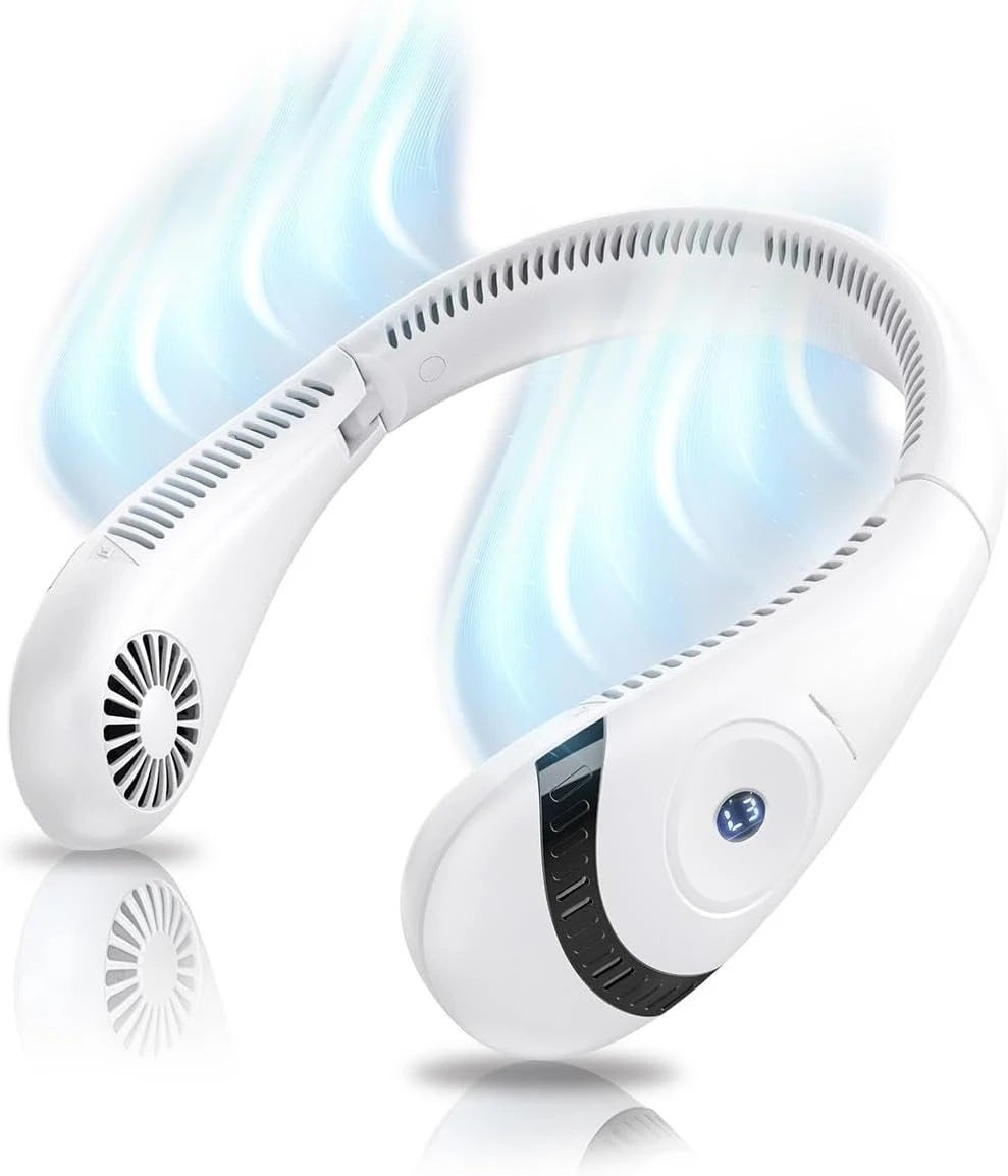 Smvp AlphaCool Portable Neck Fan Rechargeable Personal Cooling Device