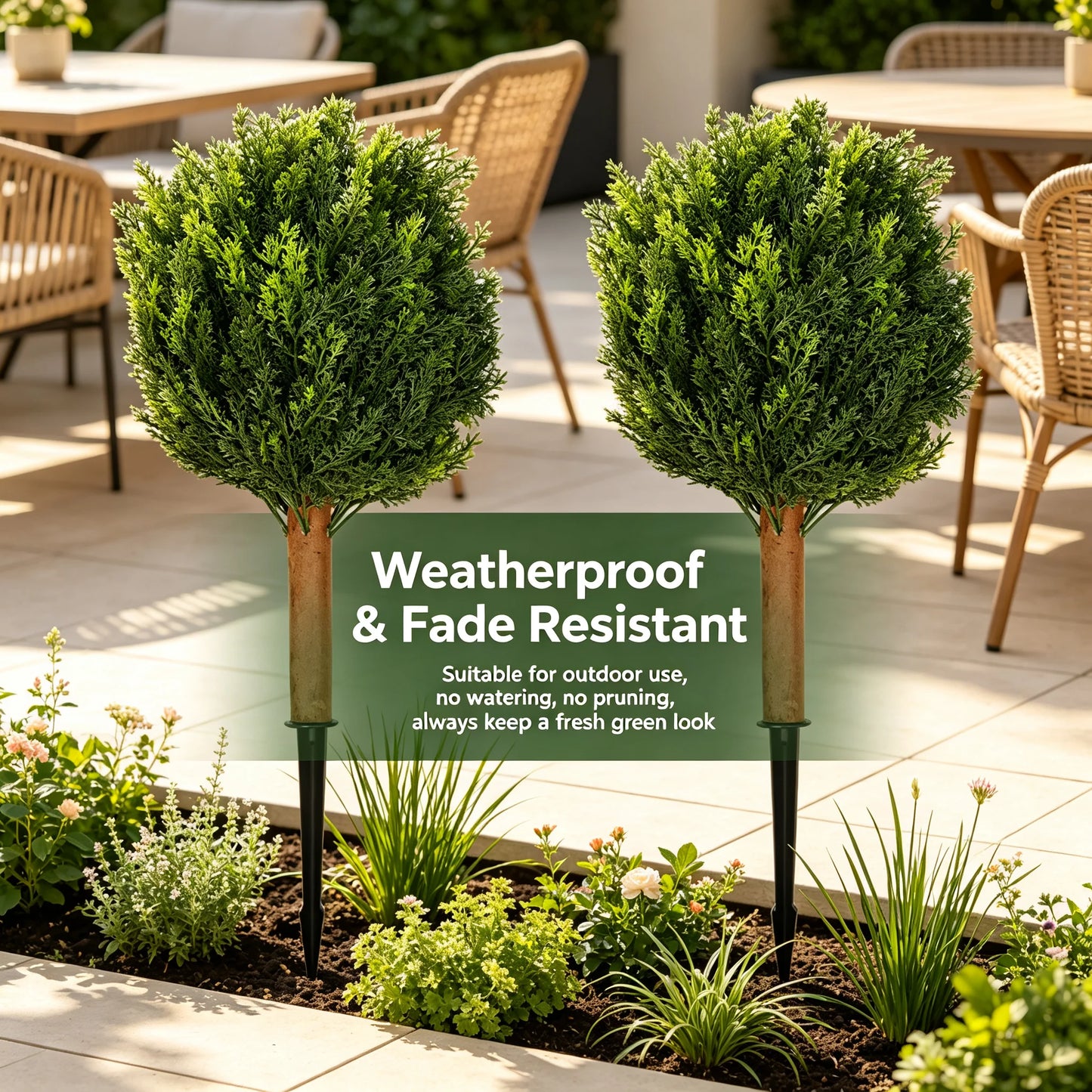 Artificial Cypress Trees With Spikes For Indoor Outdoor Home Decor