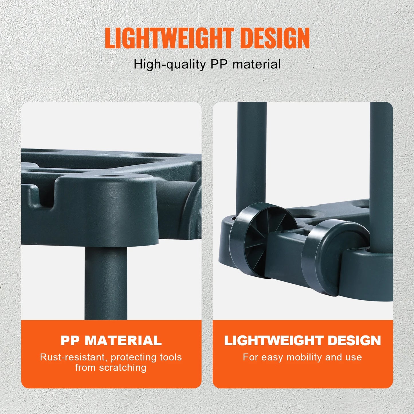 SucceBuy 10 Slot Garden Tool Organizer Rack For Garage