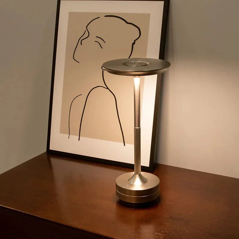 HPH LED Desk Lamp USB Touch Dimming Night Light Aluminum