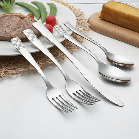 20 Piece Stainless Steel Flatware Set For Four Service Utensils