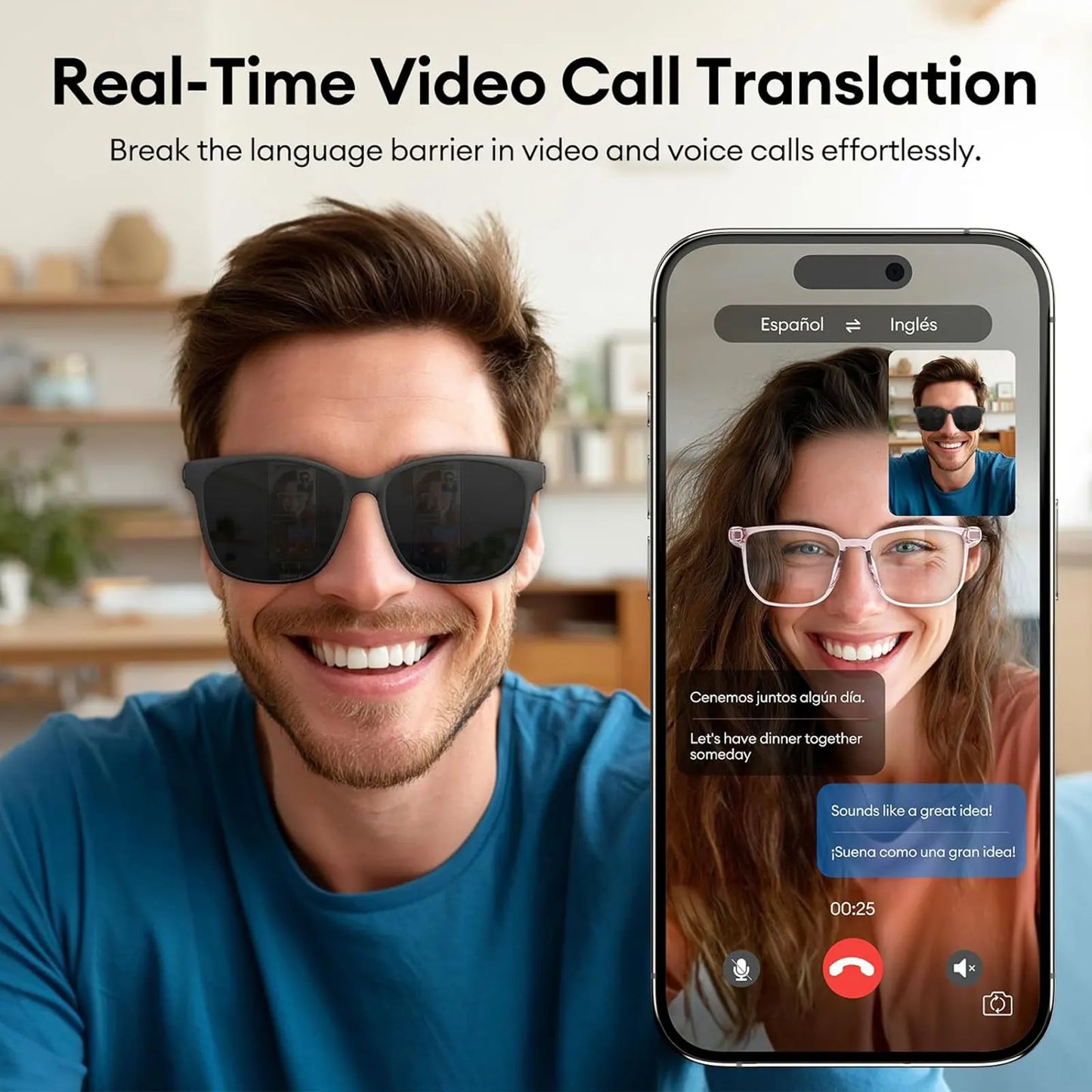 Step into seamless global conversations with smart AI translation glasses that listen, translate, and adapt in real time.