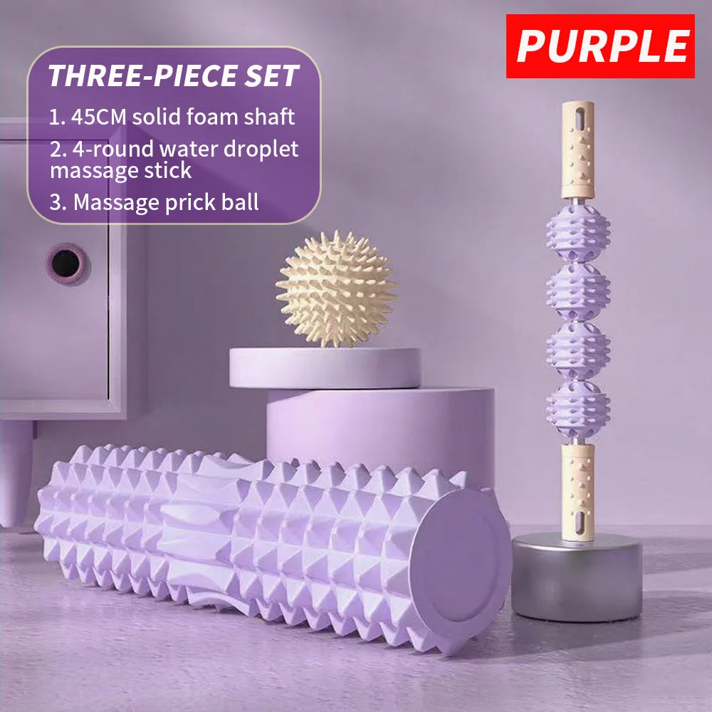 Three Piece Massage Set Massage Ball Roller and Foam Roller