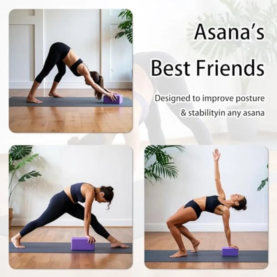 Yoga Block Set With Knee Pads Straps And Massage Roller