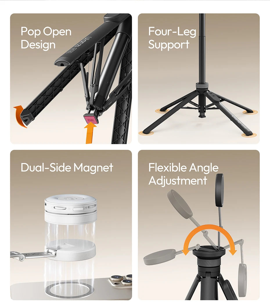 Ulanzi MT85 Automatic Phone Tripod With MagSafe Dual 10m Wireless