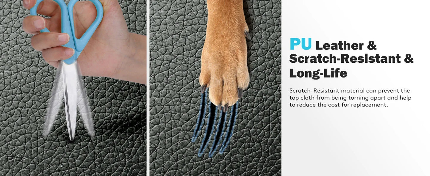 PU Leather Dog Back Seat Extender Waterproof Car Seat Cover