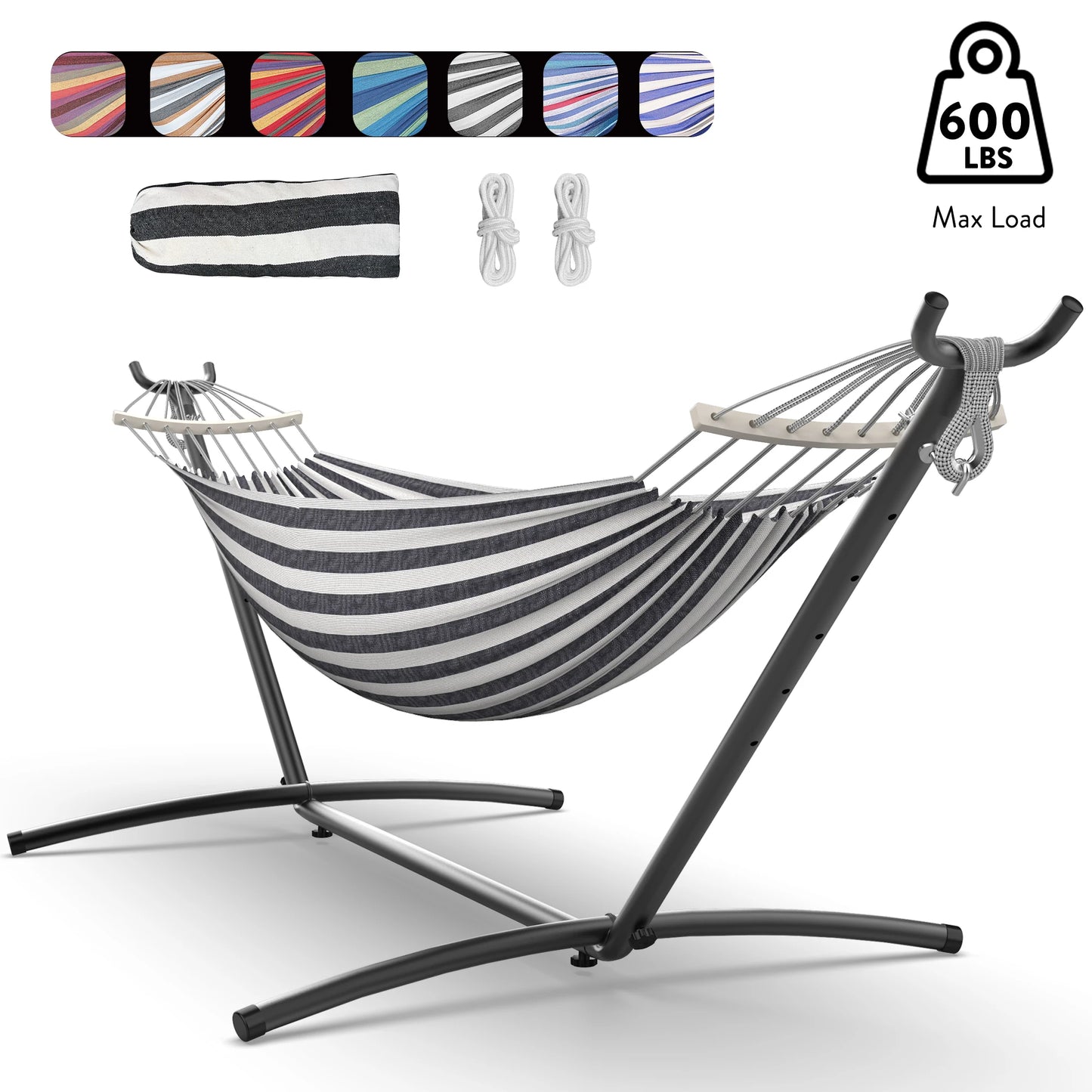 Gyroor Adjustable Outdoor Stand Hammock With Storage Bag For Relaxation