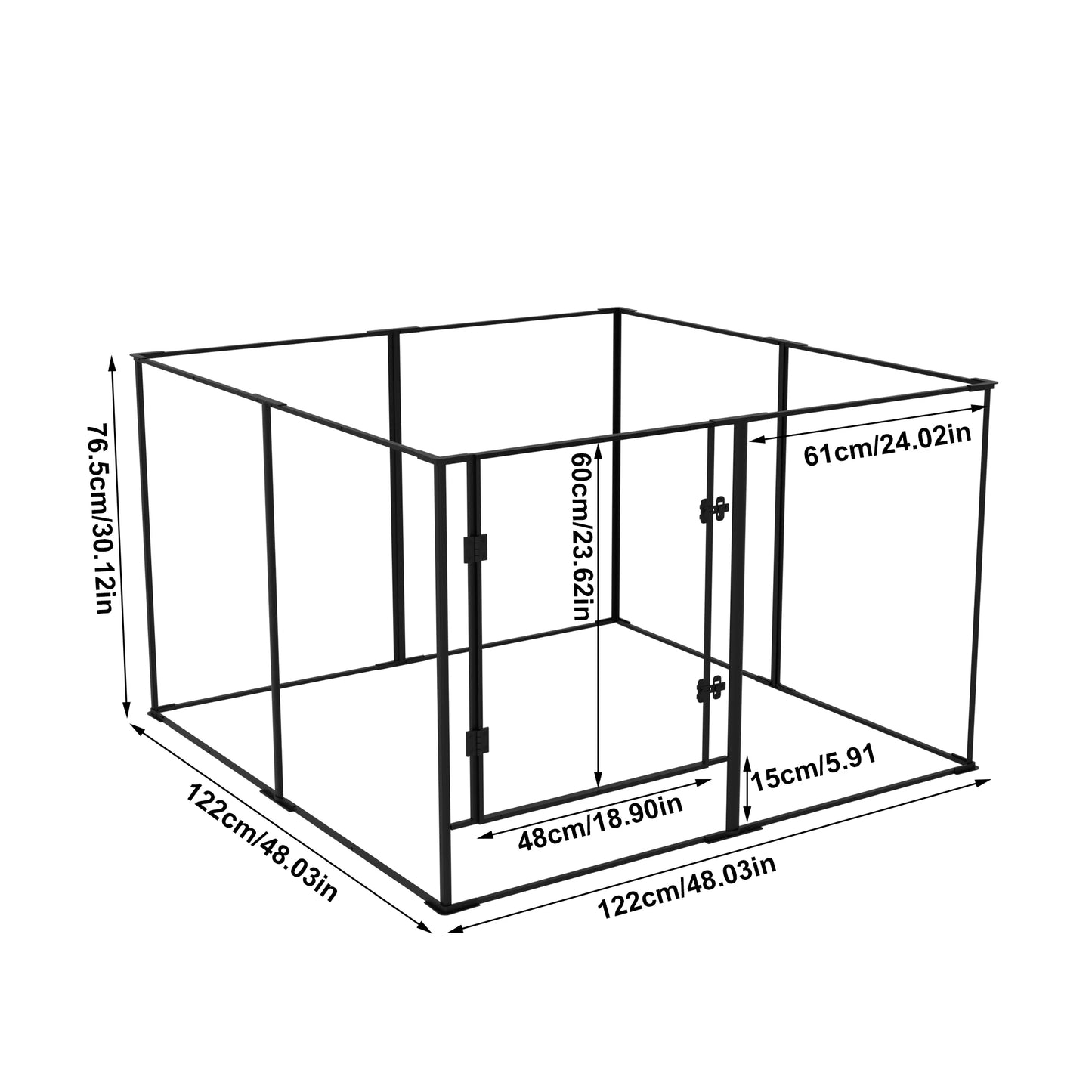 Bingopaw Durable Acrylic Dog Exercise Pen Whelping Fence For Puppies