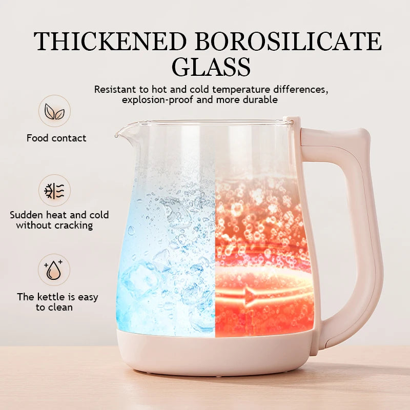 Sunatur Electric Glass Kettle 24 Hour Heat Preservation Auto Off