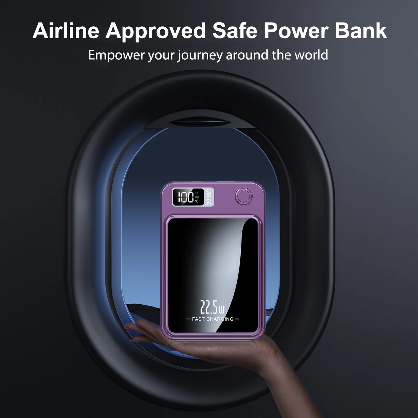 Wireless Magnetic Power Bank 22.5W Charging 10000mAh Led Display Portable