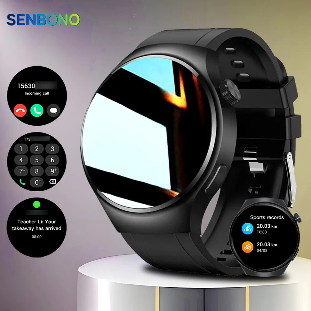 SENBONO Men Smart Watch Heart Rate Blood Oxygen Bluetooth Monitor