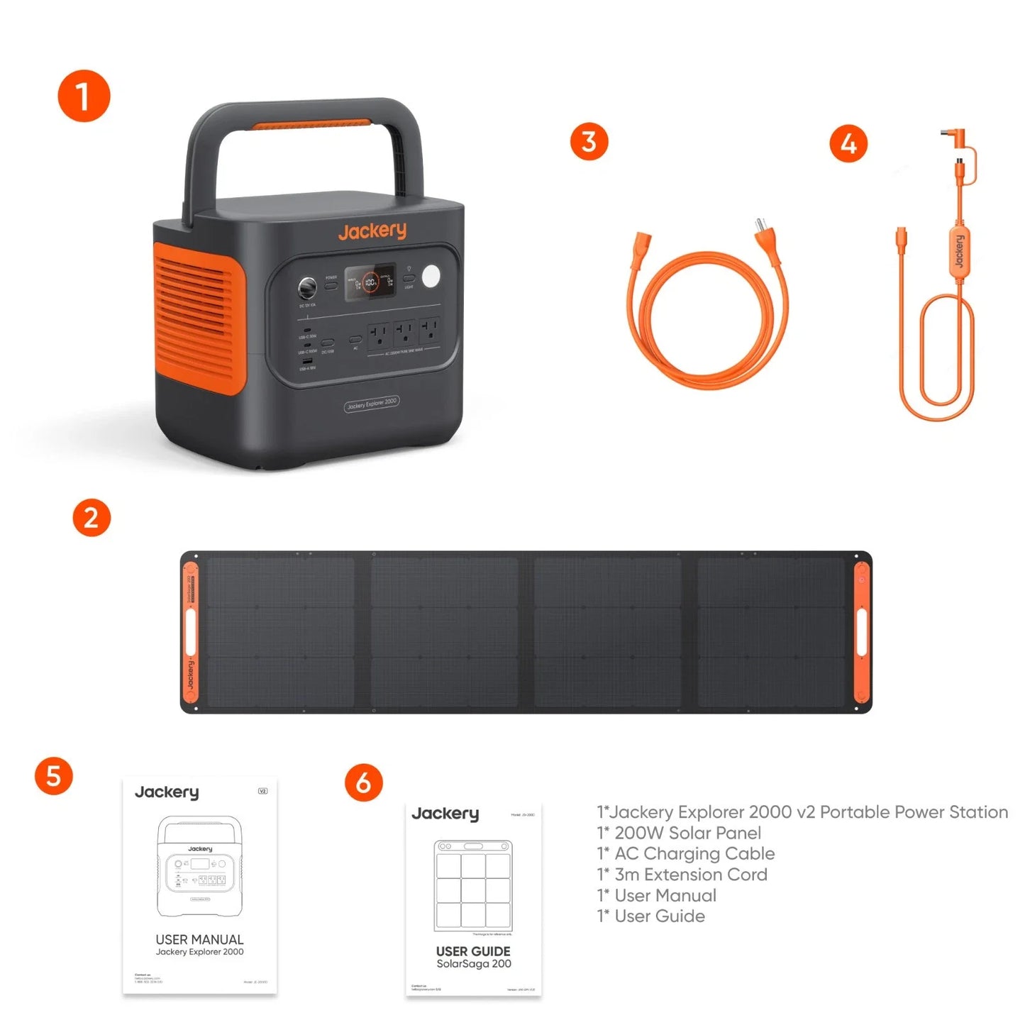 Jackery Explorer 2000v2 Portable Power Station With 200W Solar Panel