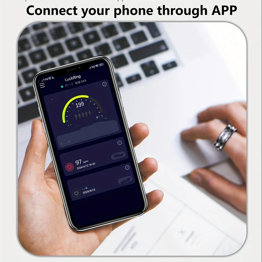 Smart Ring Activity Tracker For Mobile Phone Sports Monitoring