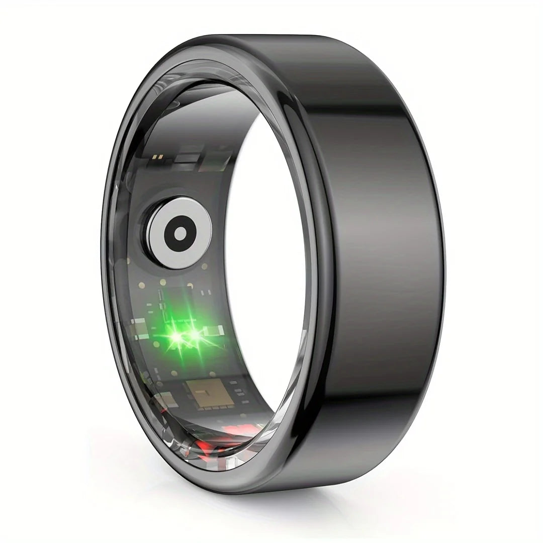 Smart Ring Health Tracker With Wireless Steps Counter Stainless Steel