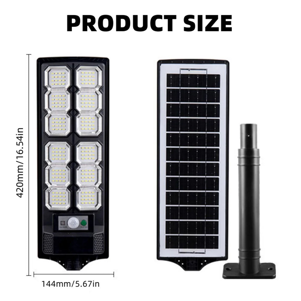 2 Pack Solar Street Lights Outdoor 192LED Dusk To Dawn