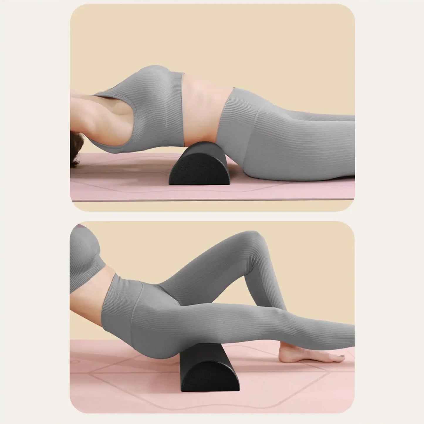 Half Round Yoga Column Roller For Muscle Relaxation And Balance