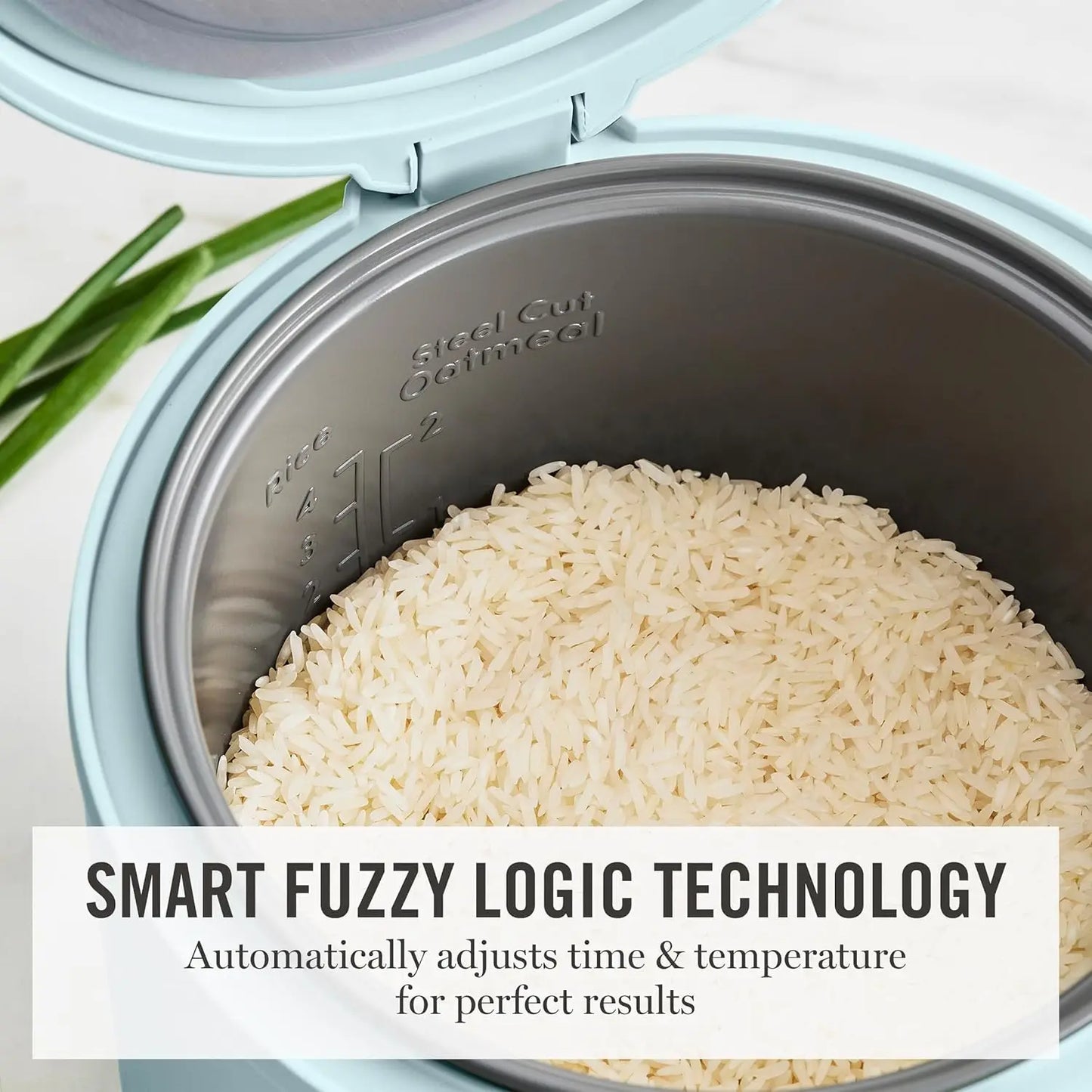 Rice Cooker With Fuzzy Logic Ceramic Nonstick Steamer