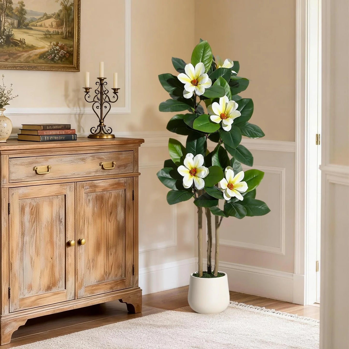 HiMISS Artificial Olive Tree With Lifelike Leaves For Home Decoration