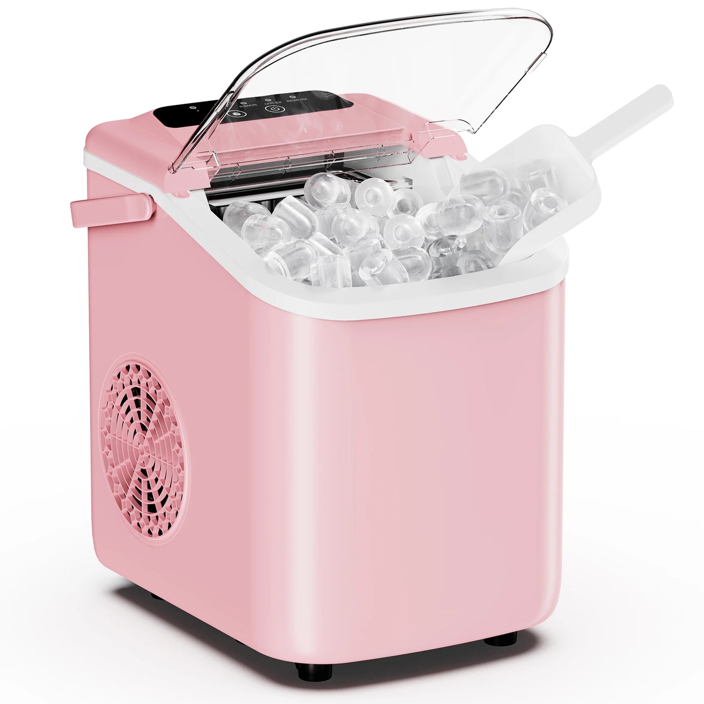 Portable Countertop Ice Maker With Scoop Basket And Handle
