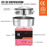 SucceBuy Electric Cotton Candy Machine Commercial Floss Maker Stainless Steel