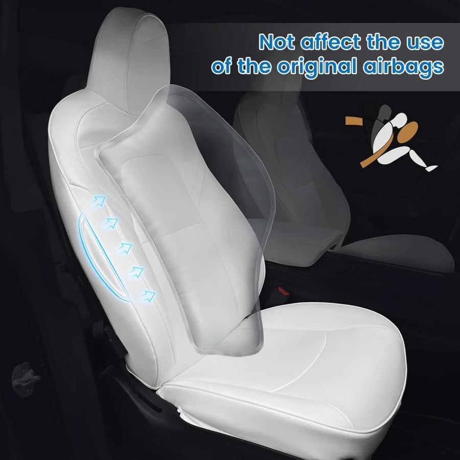 Tesla Model 3 Full Set Car Seat Covers Nappa PU Leather Front And Rear