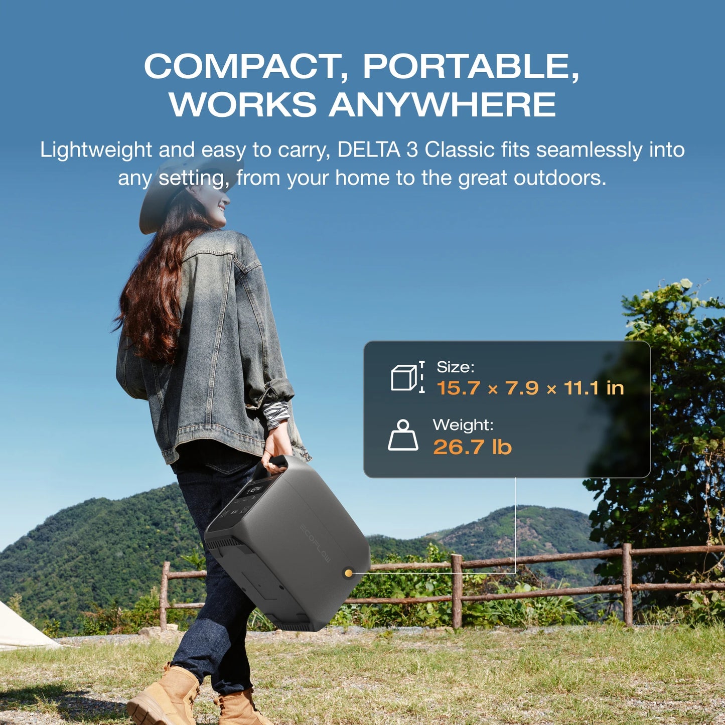 ECOFLOW Delta 3 Portable Power Station 1024Wh LiFePO4 Battery