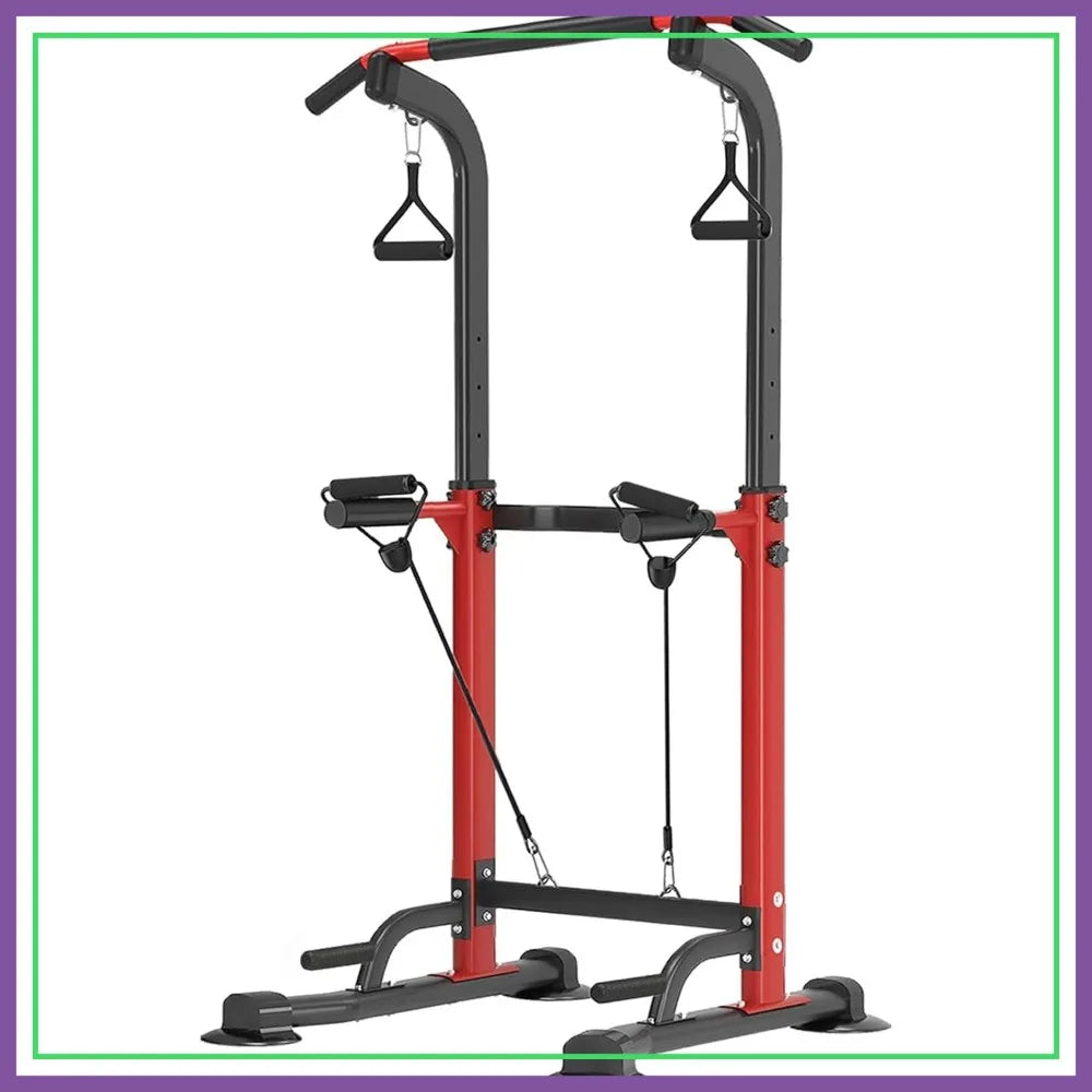 Power Tower Pull Up Bar And Dip Station Space Saving