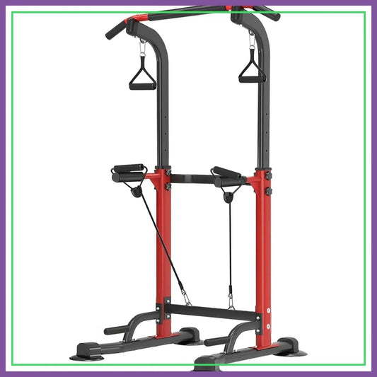 Power Tower Pull Up Bar And Dip Station Space Saving