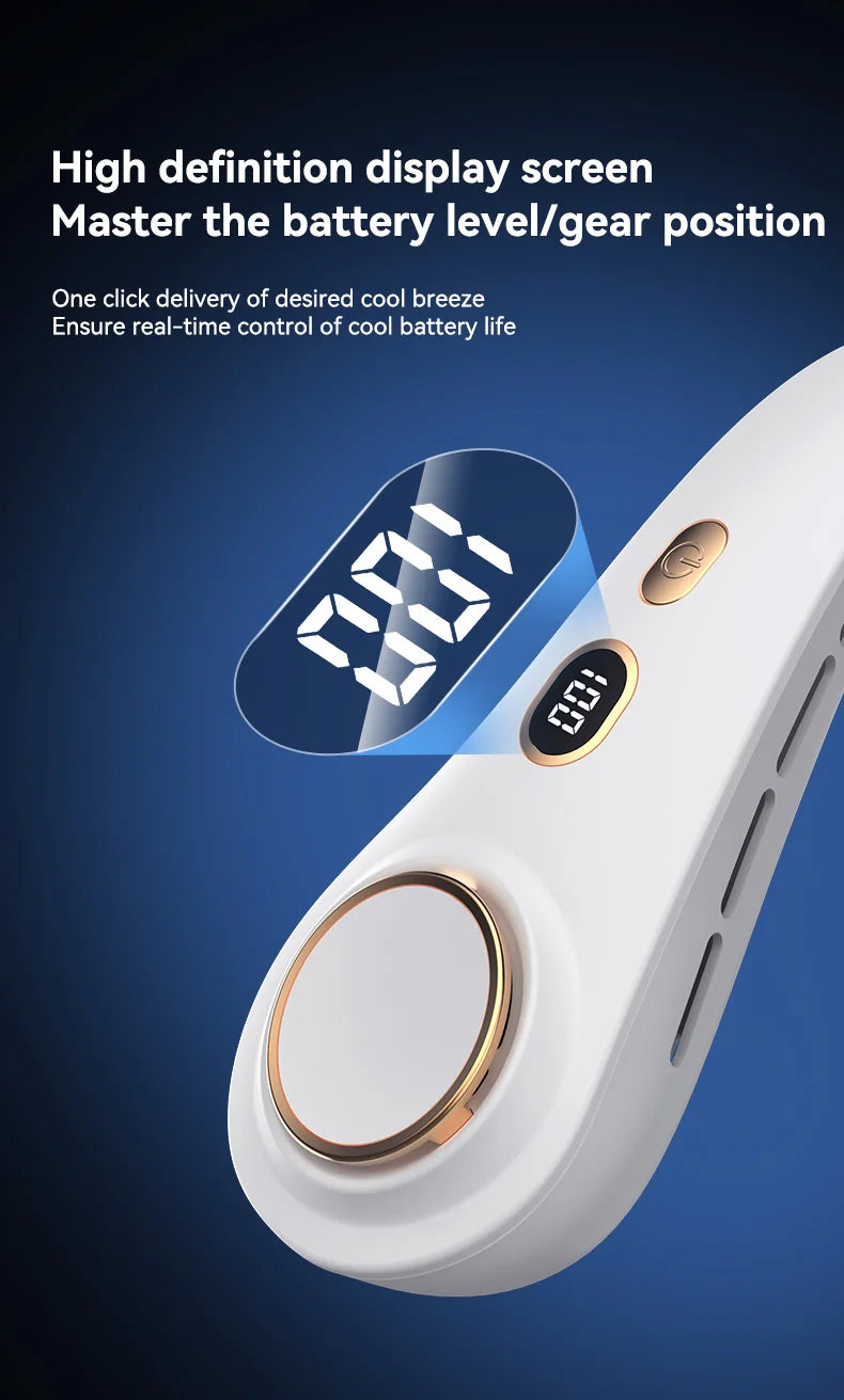 Portable Neck Fan Rechargeable Personal Cooling For Outdoor Travel