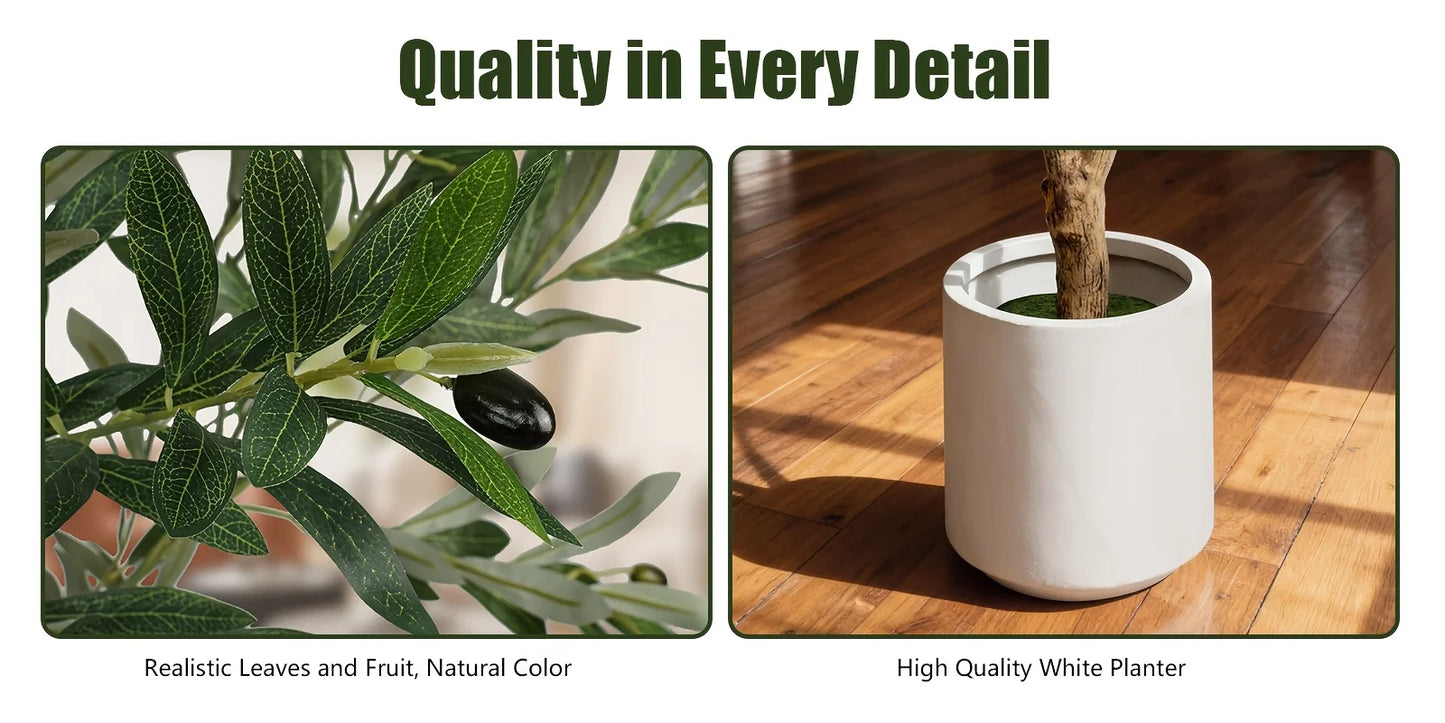 Olive Tree Artificial Indoor Decor With Realistic Leaves