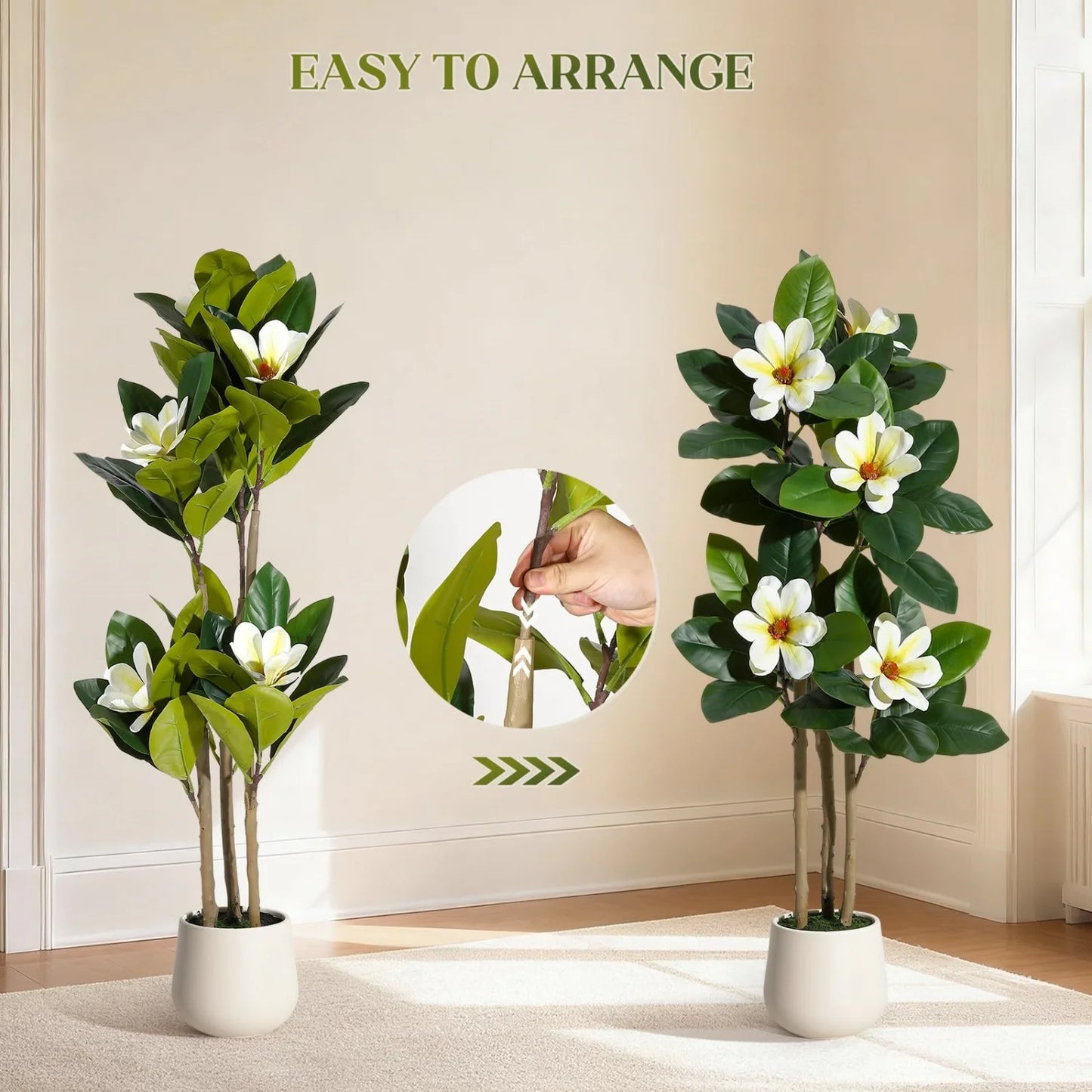 HiMISS Artificial Olive Tree With Lifelike Leaves For Home Decoration