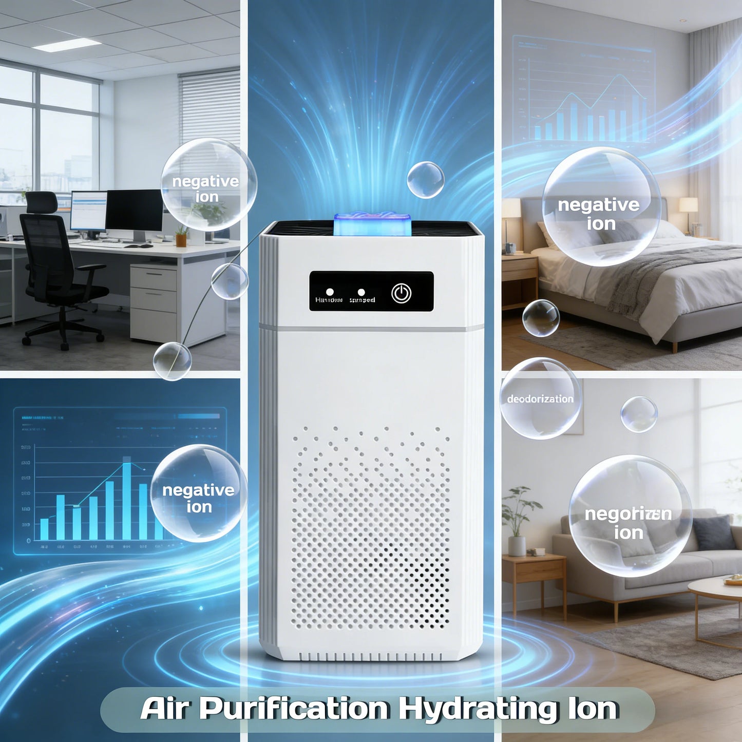 HEPA Air Purifier 360 Degree Intake Low Noise USB Powered