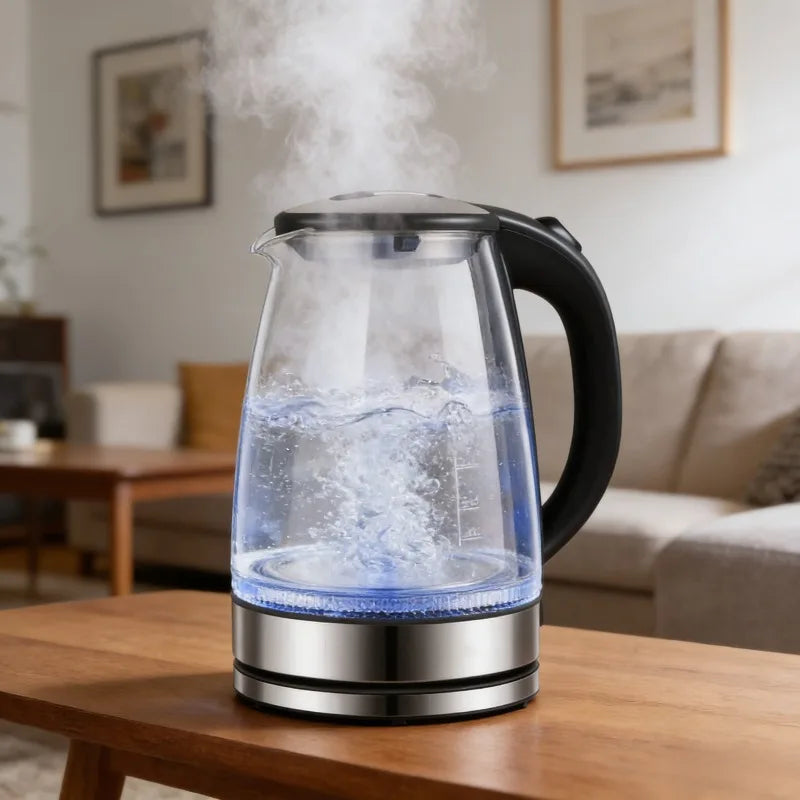 Diamri Electric Glass Kettle Cordless Led Indicator Auto Shut-Off